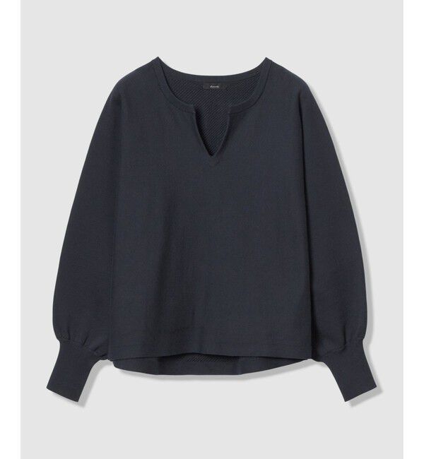 allureville「コットンインレードルマンスリーブプルオーバー」|ニット・セーター|