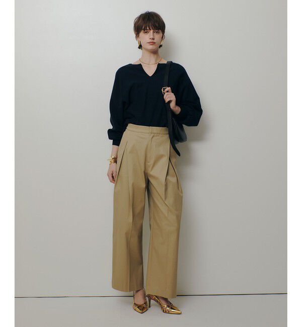 allureville「コットンインレードルマンスリーブプルオーバー」|ニット・セーター|