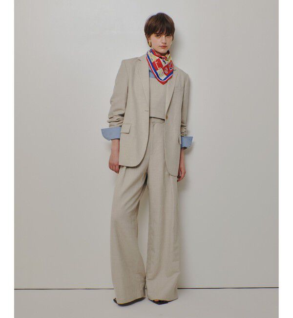 allureville「シャークスキンワイドパンツ」|チノ|