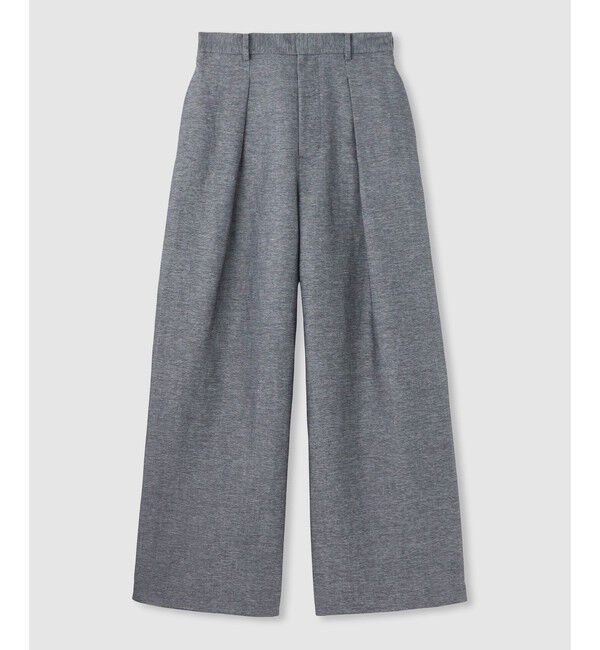 allureville「シャークスキンワイドパンツ」|チノ|ブラック