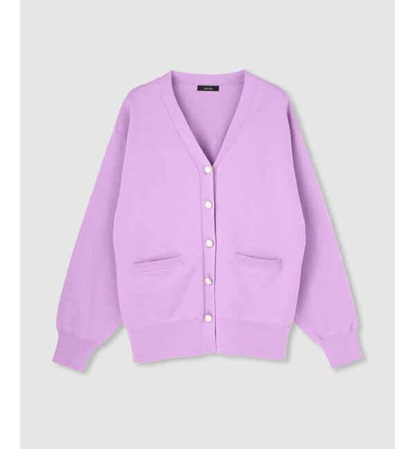 allureville「コットンインレードルマンスリーブ カーデ」|カーディガン|ラベンダー