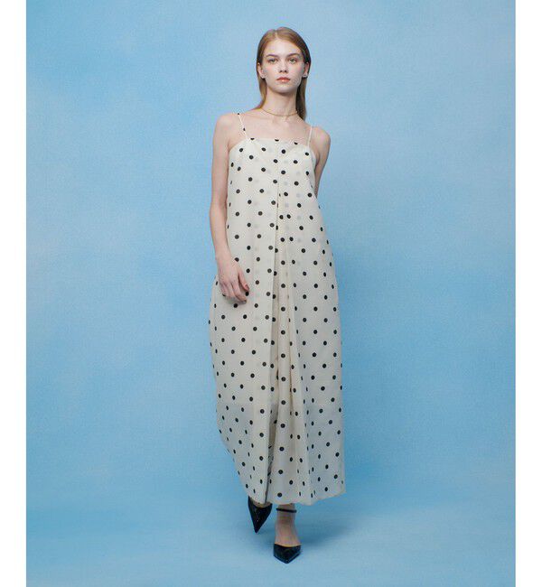 LOULOU WILLOUGHBY「【LOULOU WILLOUGHBY】オーガンドットオールインワン」|オールインワン|アイボリー