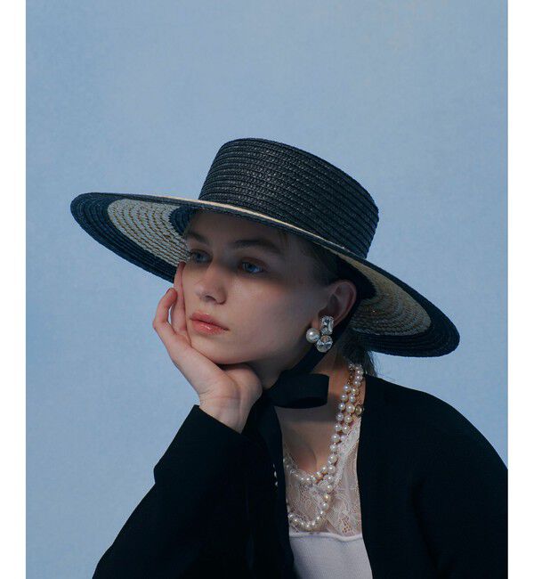 LOULOU WILLOUGHBY「【LOULOU WILLOUGHBY】バイカラーキャペリン」|ハット|