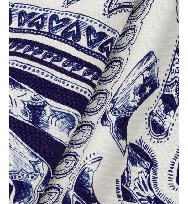 LOULOU WILLOUGHBY「WEB 一部店舗限定【LOULOU WILLOUGHBY】ウエスタンスカーフプリントリボンブラウス」|シャツ・ブラウス|