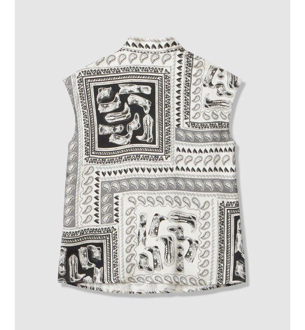 LOULOU WILLOUGHBY「WEB 一部店舗限定【LOULOU WILLOUGHBY】ウエスタンスカーフプリントリボンブラウス」|シャツ・ブラウス|