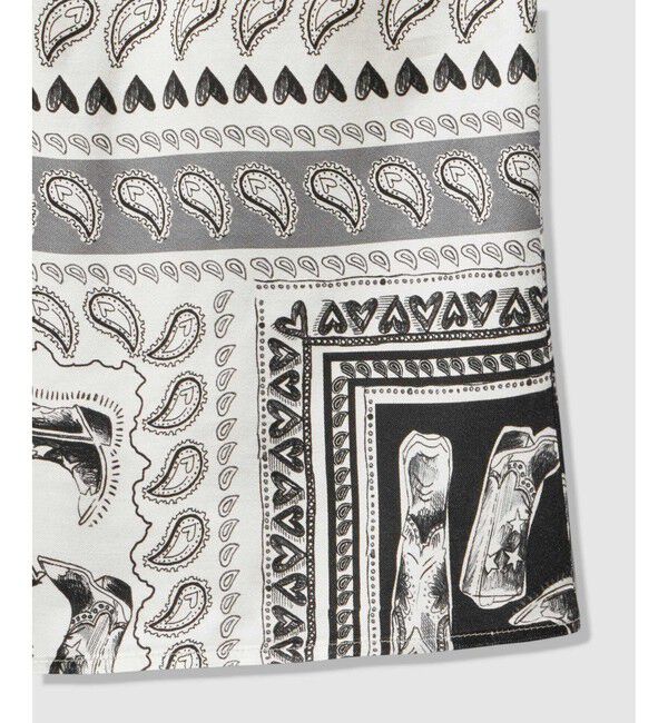 LOULOU WILLOUGHBY「WEB 一部店舗限定【LOULOU WILLOUGHBY】ウエスタンスカーフプリントリボンブラウス」|シャツ・ブラウス|