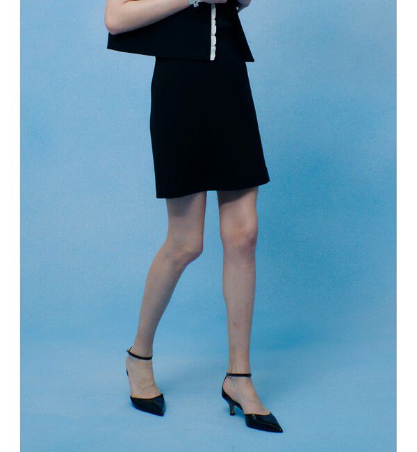 LOULOU WILLOUGHBY「【LOULOU WILLOUGHBY】ダブルクロスミニスカート」|スカート|