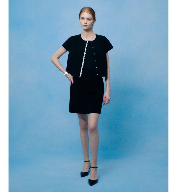 LOULOU WILLOUGHBY「【LOULOU WILLOUGHBY】ダブルクロスミニスカート」|スカート|