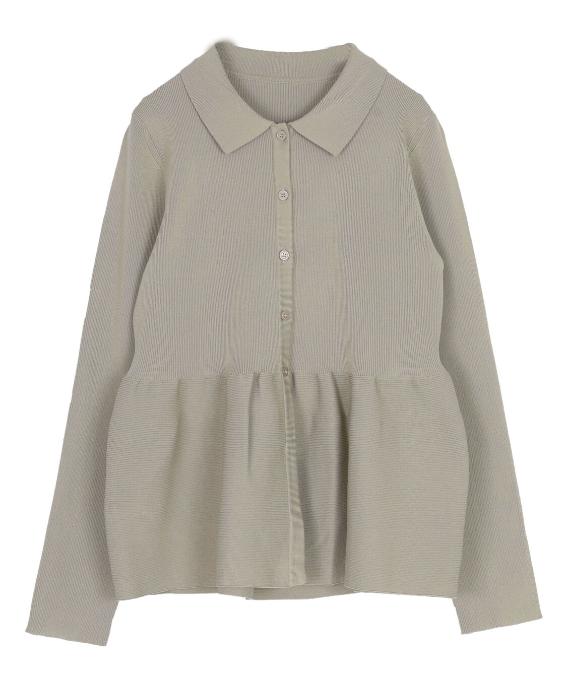 ur's「ウエストペプラムポロニットカーディガン」|ニット・セーター|