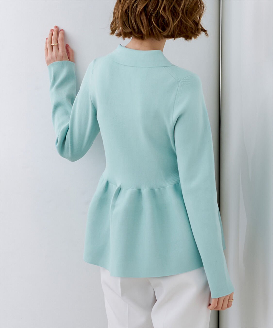 ur's「ウエストペプラムポロニットカーディガン」|ニット・セーター|