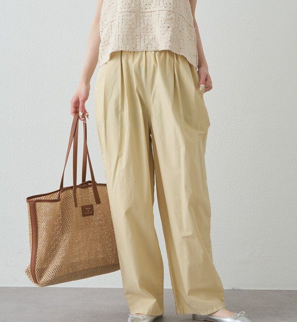  「【リニューアル/M・Lサイズあり】高密度コットン製品染めコクーンパンツ」|その他|イエロー