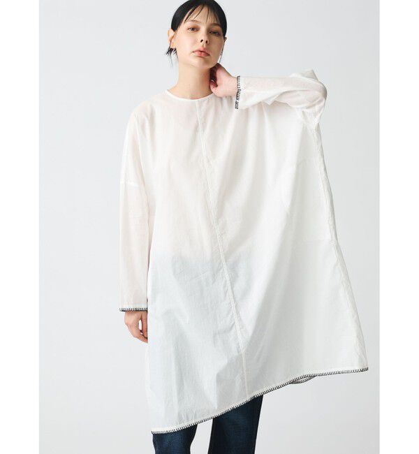 mizuiro ind「mizuiro ind ブランケットステッチワイドワンピース」|ワンピース|