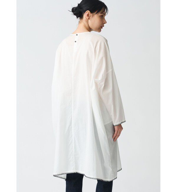 mizuiro ind「mizuiro ind ブランケットステッチワイドワンピース」|ワンピース|