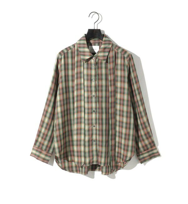 MIDIUMISOLID「MIDIUMISOLID for Ladies チェックレギュラーカラータイ付シャツ」|シャツ・ブラウス|