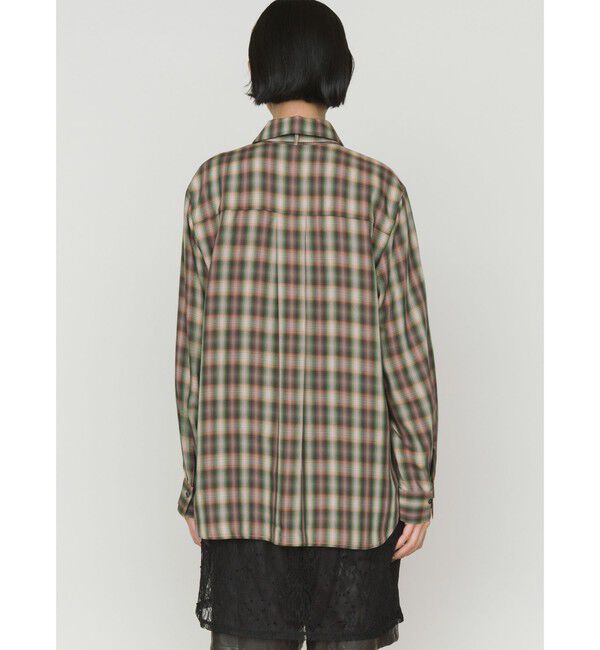 MIDIUMISOLID「MIDIUMISOLID for Ladies チェックレギュラーカラータイ付シャツ」|シャツ・ブラウス|