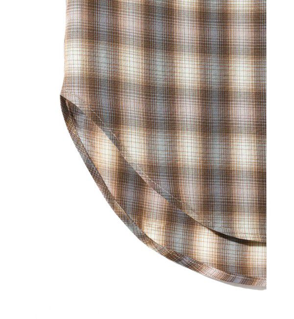 MIDIUMISOLID「MIDIUMISOLID for Ladies チェックレギュラーカラータイ付シャツ」|シャツ・ブラウス|