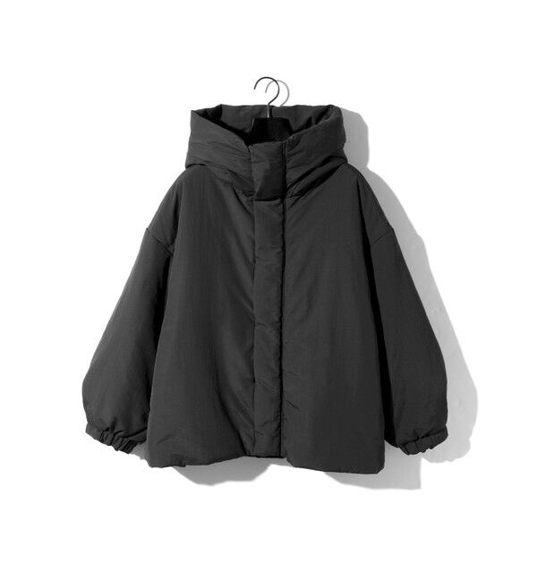 MIDIUMISOLID「MIDIUMISOLID フード付きパディングブルゾン」|その他|ブラック