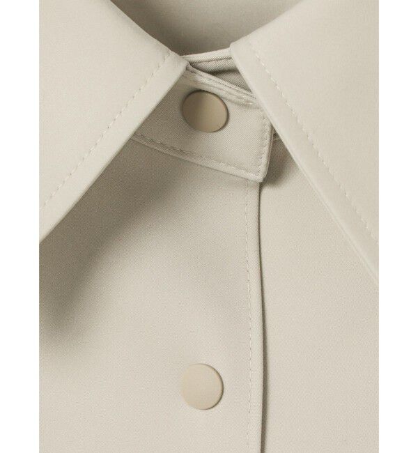 mizuiro ind「mizuiro ind ダブルクロスワイドシャツブルゾン」|その他|