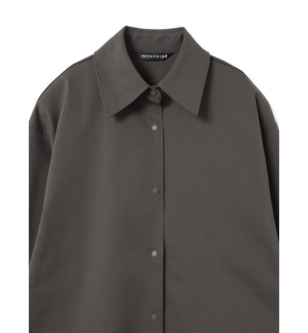 mizuiro ind「mizuiro ind ダブルクロスワイドシャツブルゾン」|その他|