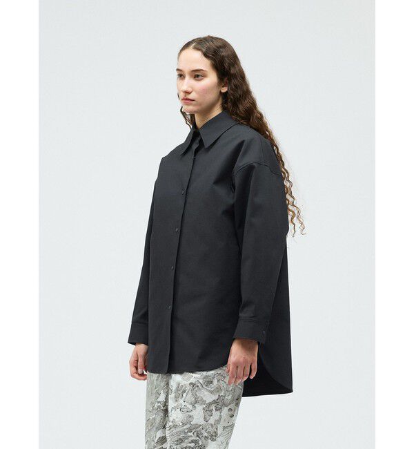 mizuiro ind「mizuiro ind ダブルクロスワイドシャツブルゾン」|その他|