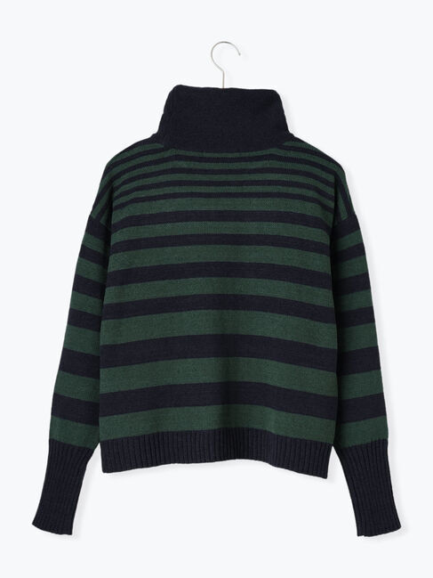 Lugnoncure「モールボーダーデザインニット」|ニット・セーター|