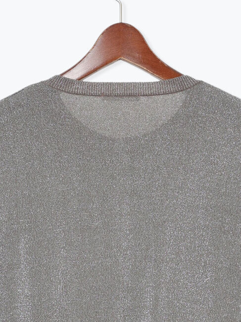 Te chichi「ビジュー釦ラメクルーカーディガン」|カーディガン|