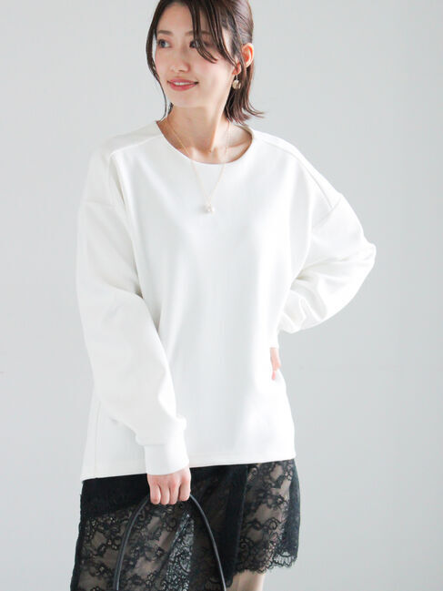 Te chichi「バックジップダンボールプルオーバー（セットアップ可）」|Tシャツ・カットソー|オフホワイト