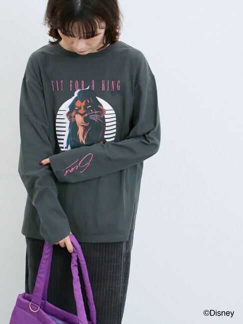 Samansa Mos2 blue「【Disney】ヴィランズ/ロンT」|Tシャツ・カットソー|