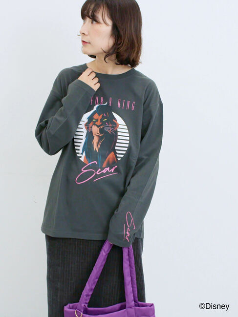 Samansa Mos2 blue「【Disney】ヴィランズ/ロンT」|Tシャツ・カットソー|