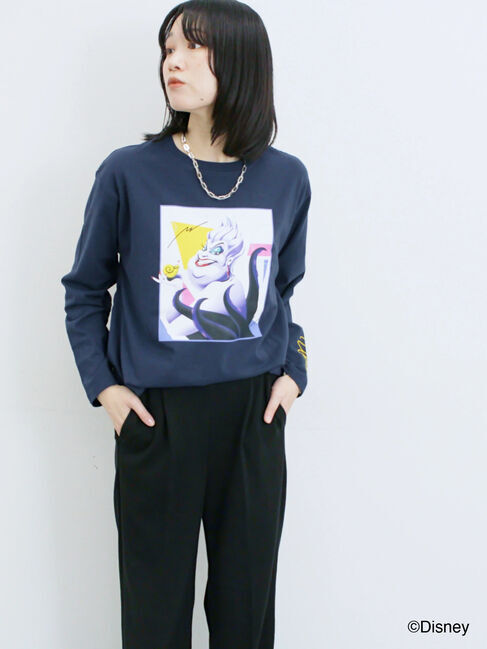 Samansa Mos2 blue「【Disney】ヴィランズ/ロンT」|Tシャツ・カットソー|