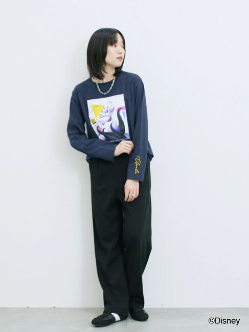 Samansa Mos2 blue「【Disney】ヴィランズ/ロンT」|Tシャツ・カットソー|