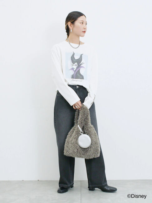 Samansa Mos2 blue「【Disney】ヴィランズ/ロンT」|Tシャツ・カットソー|