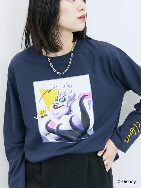 Samansa Mos2 blue「【Disney】ヴィランズ/ロンT」|Tシャツ・カットソー|