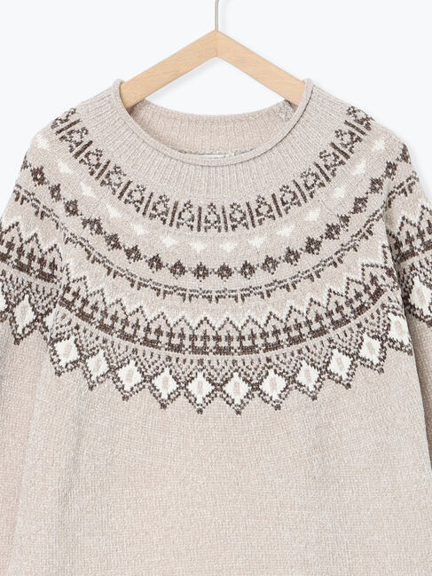 Samansa Mos2 blue「求心ラメモールニットプルオーバー」|ニット・セーター|