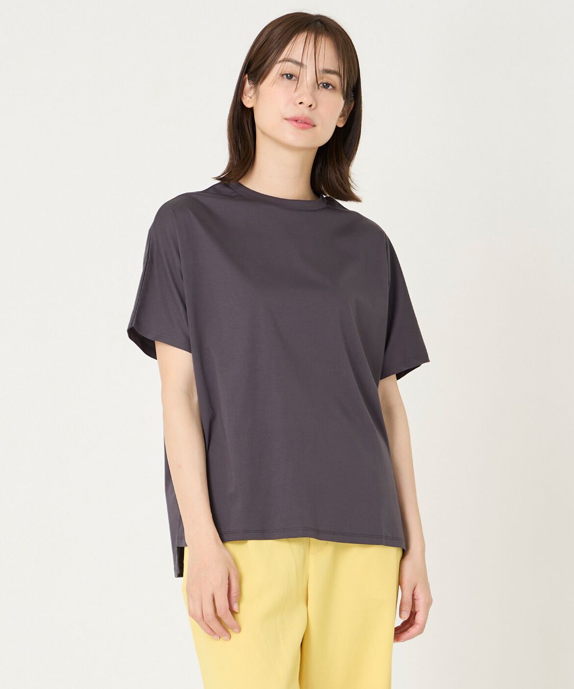 DAY by DAY it&rsquo;s international「スムースコットンドロップショルダーカットソー」|Tシャツ・カットソー|チャコールグ 3