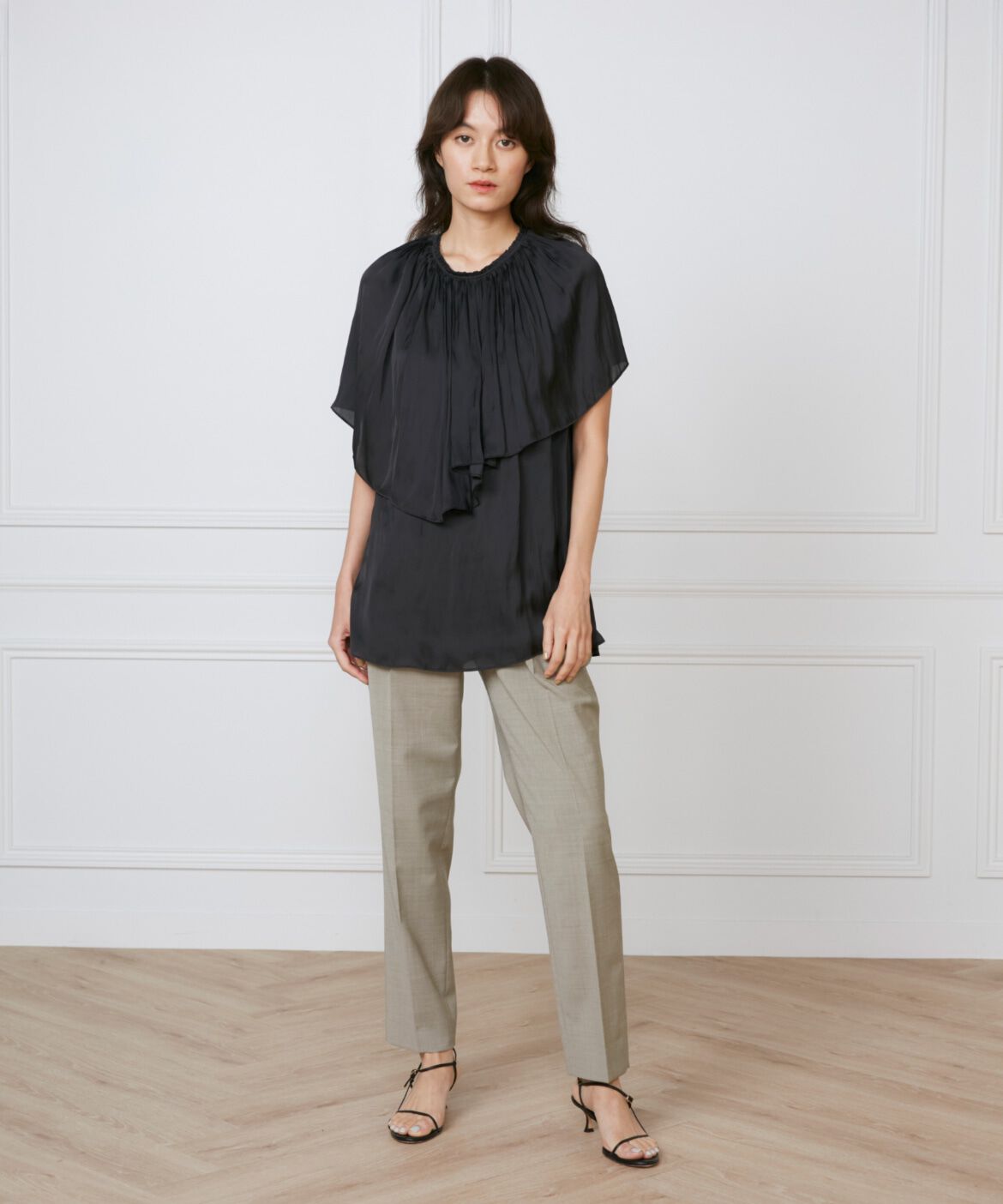 INED「ケープカラーブラウス《la veille by SUPERIOR CLOSET》」|シャツ・ブラウス|