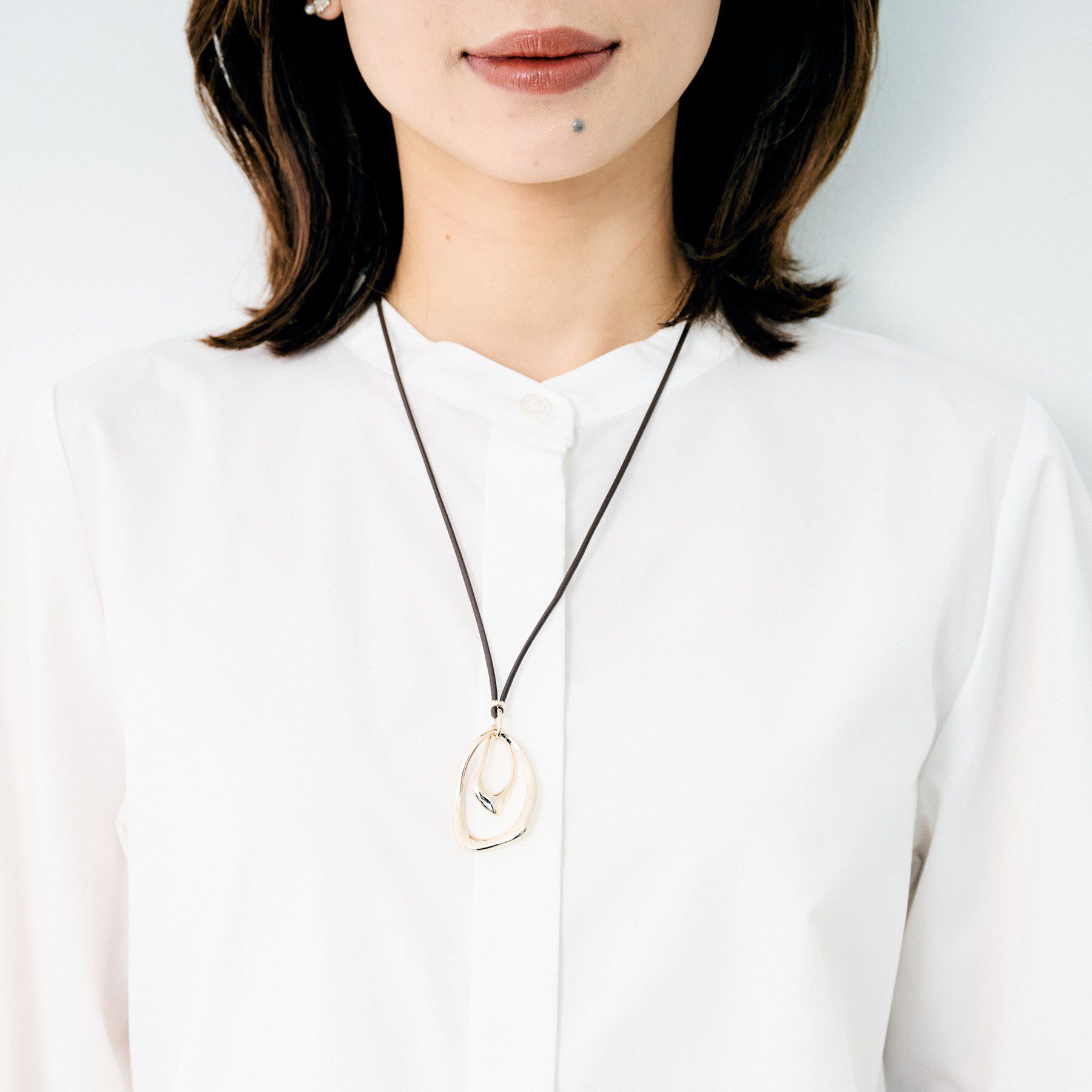 UNTITLED「レザー調トップネックレス」|ネックレス|