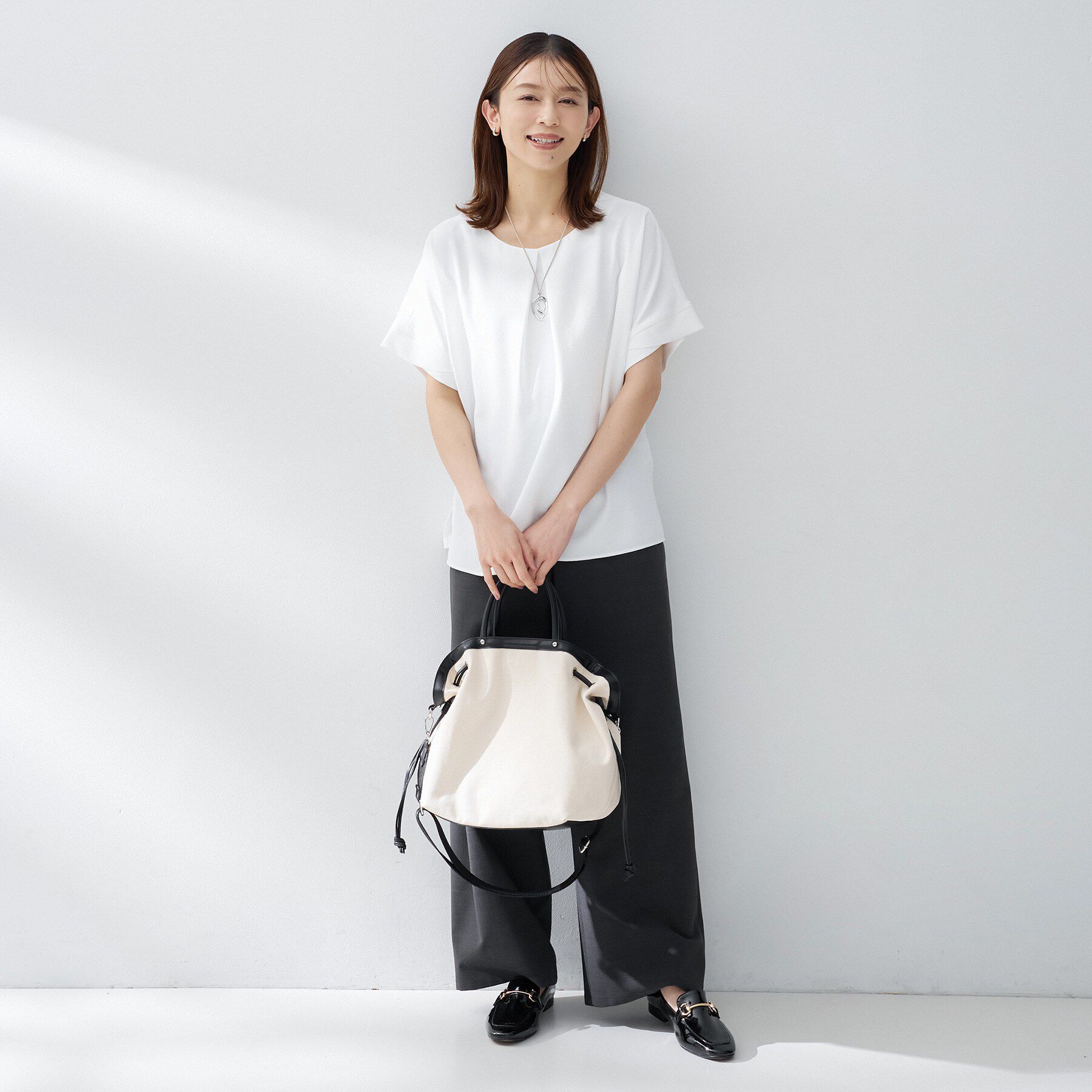 UNTITLED「【夏の名品セットアップが今年も登場！/はっ水/遮熱】リラクミスト 前後2WAYブラウス」|シャツ・ブラウス|