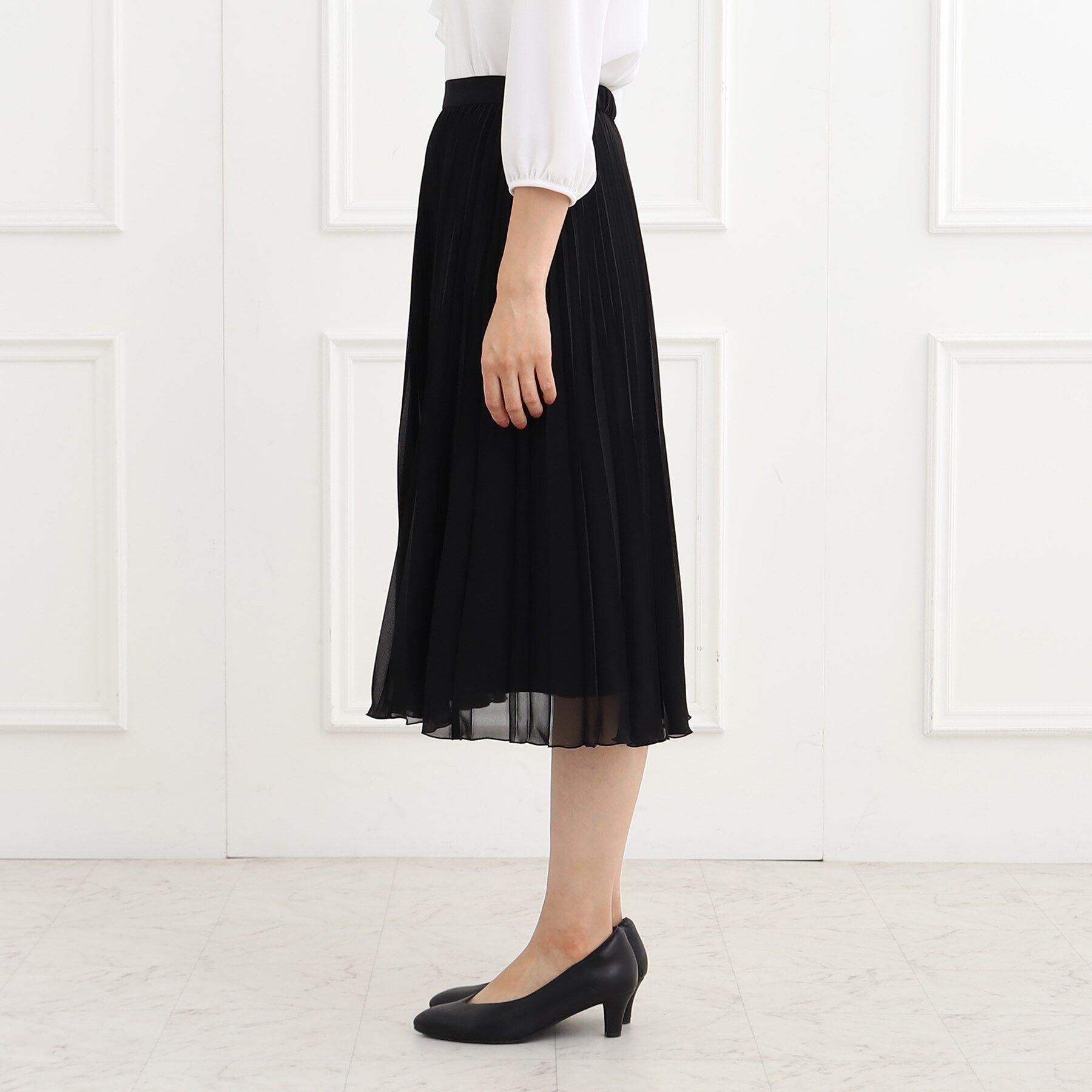 Reflect「【フォーマル/洗える】シフォンジョーゼットプリーツスカート」|スカート|