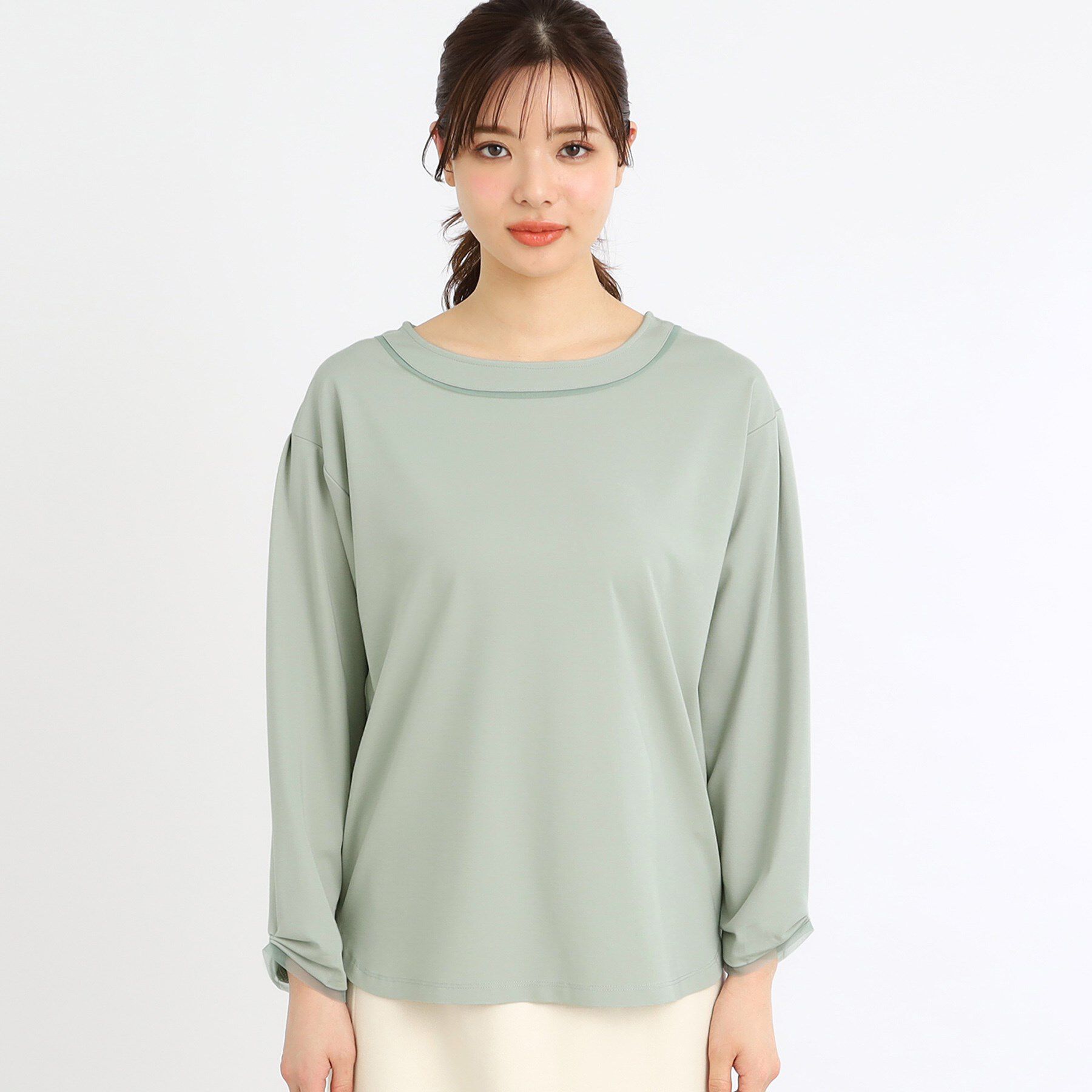 Reflect「【E‐QUALITY／手洗い可】チュールディティールプルオーバー」|Tシャツ・カットソー|