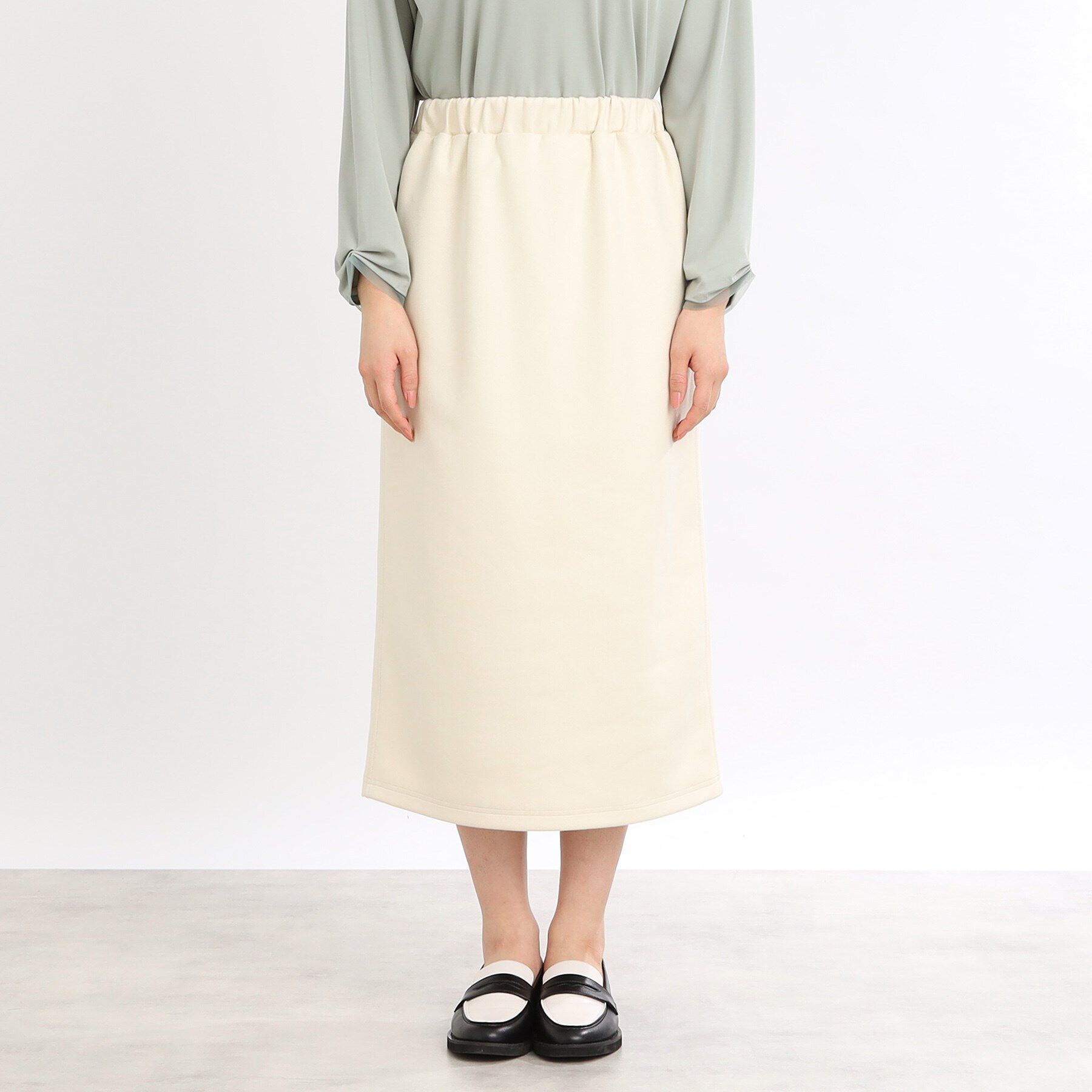 Reflect「【手洗い可／ウエスト総ゴム／細見え】リラクシータイトスカート」|スカート|