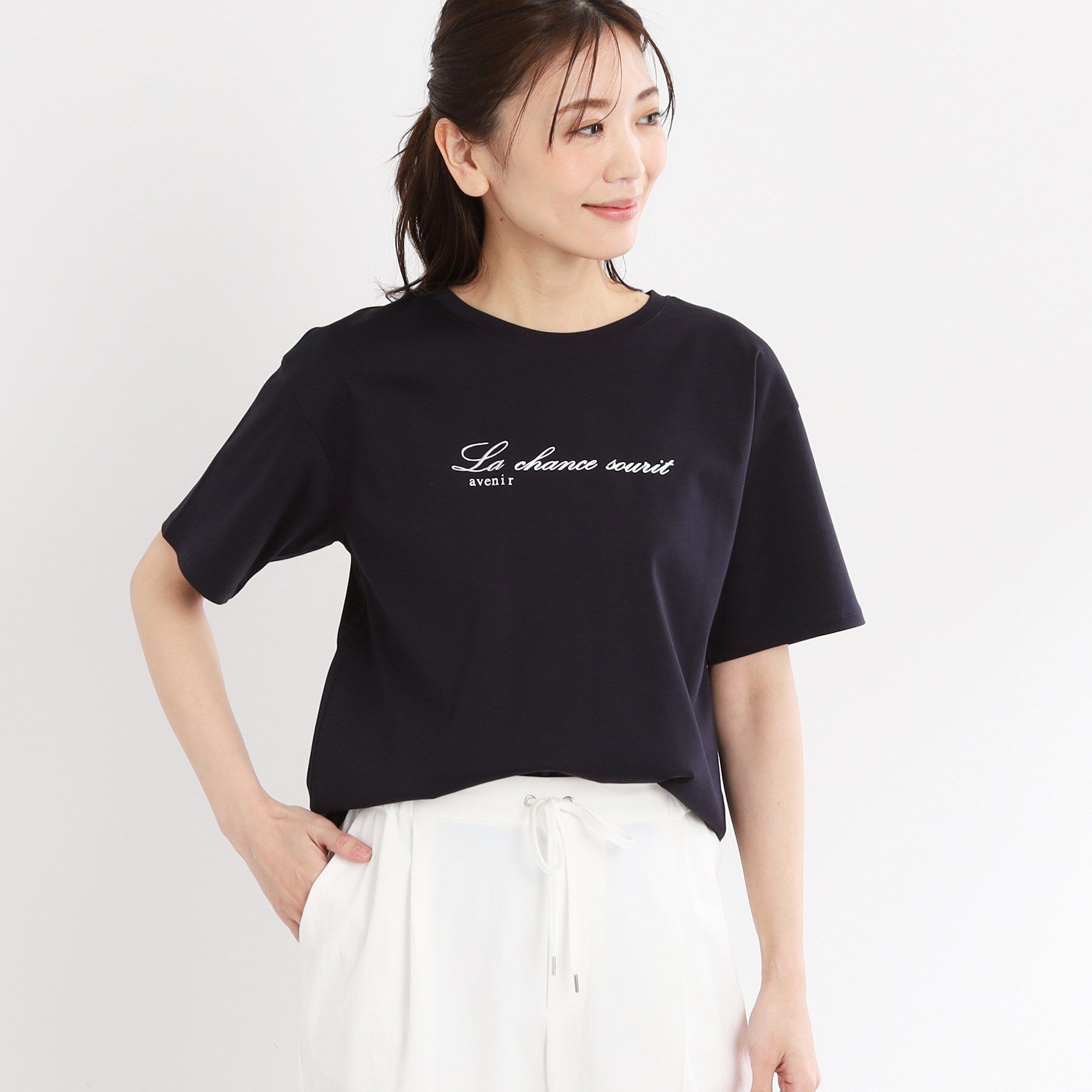 Reflect「【マシンウォッシュ可】ロゴTシャツ」|Tシャツ・カットソー|ネイビー(094)