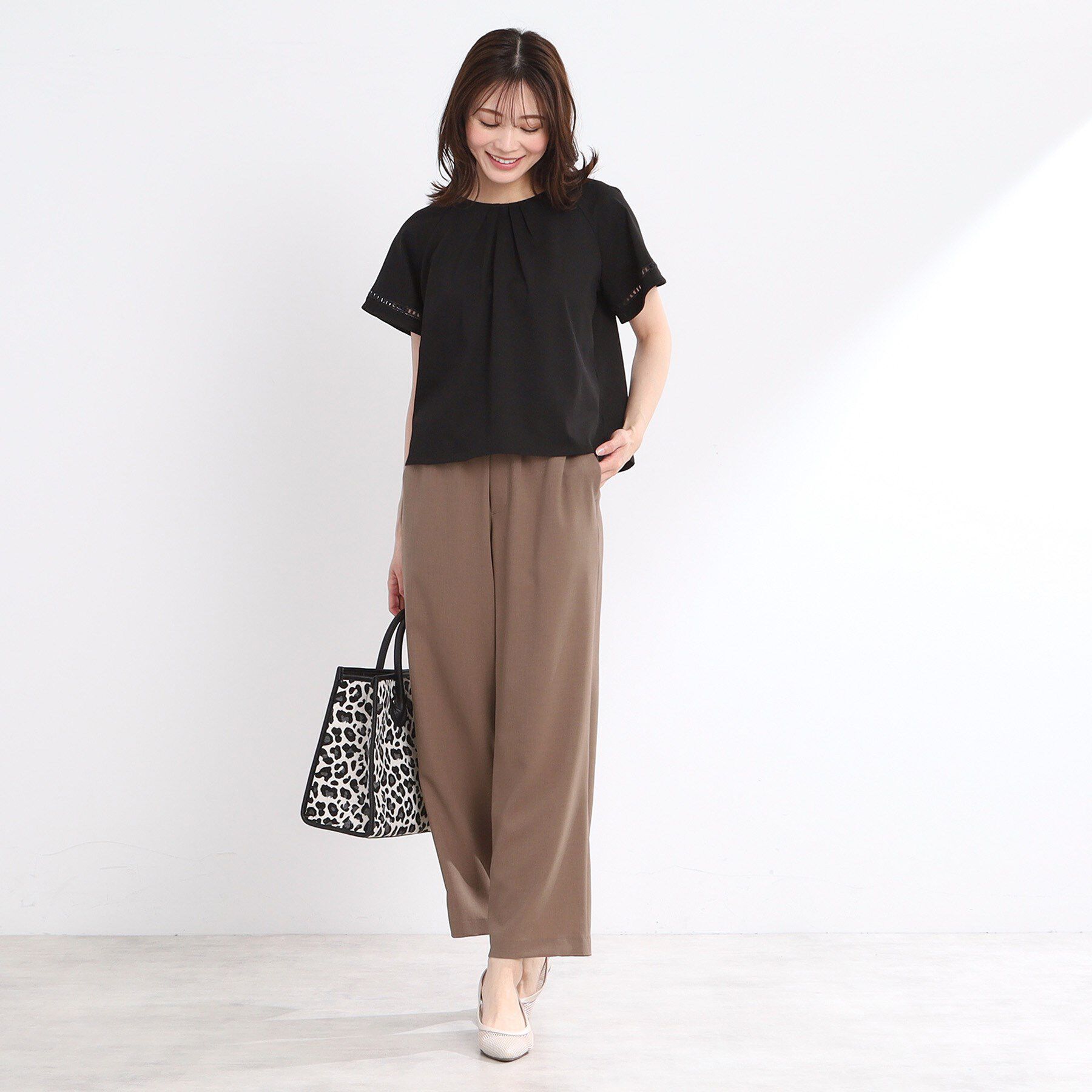 Reflect「【マシンウォッシュ可／ウエスト総ゴム】すっきり見えワイドシルエットパンツ」|その他|