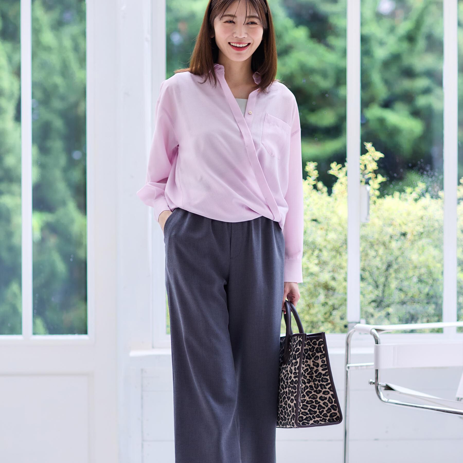 Reflect「【マシンウォッシュ可／ウエスト総ゴム】すっきり見えワイドシルエットパンツ」|その他|