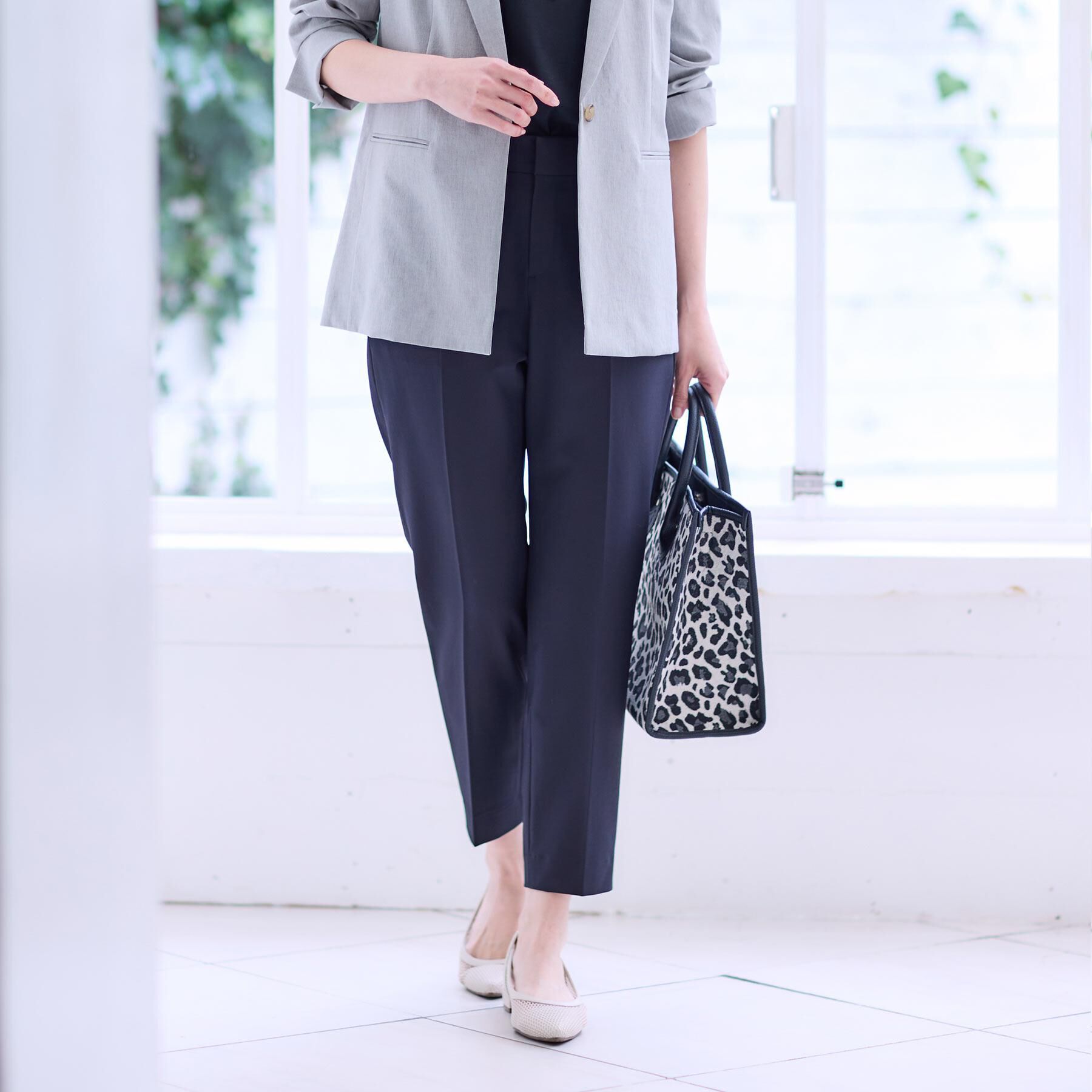 Reflect「【WEB先行カラーあり／私のパンツ／撥水／マシンウォッシュ可／雨の日も安心】ベーシックパンツ」|その他|ブラック(019)