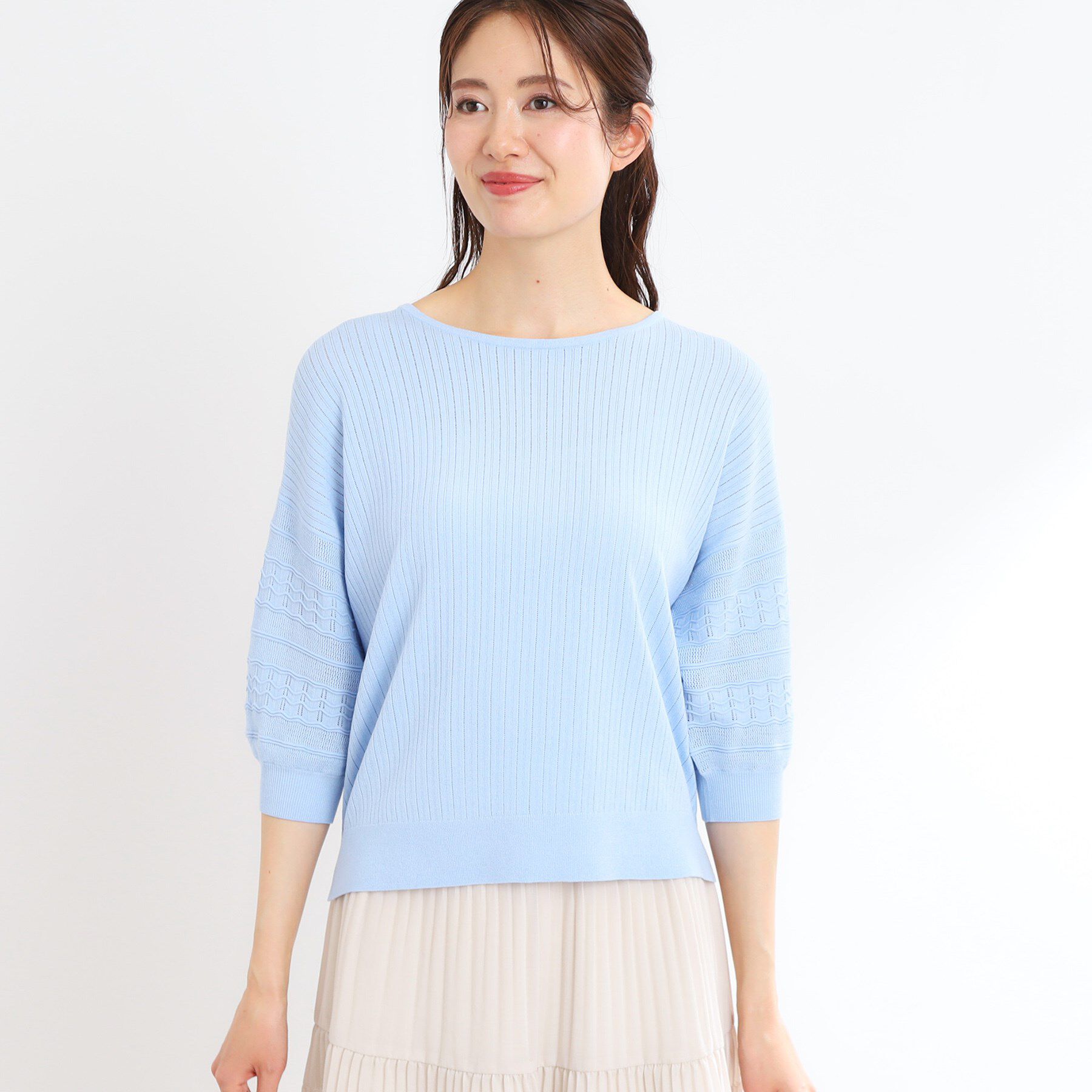 Reflect「【WEB先行カラーあり】オフボディプルオーバーニット」|ニット・セーター|