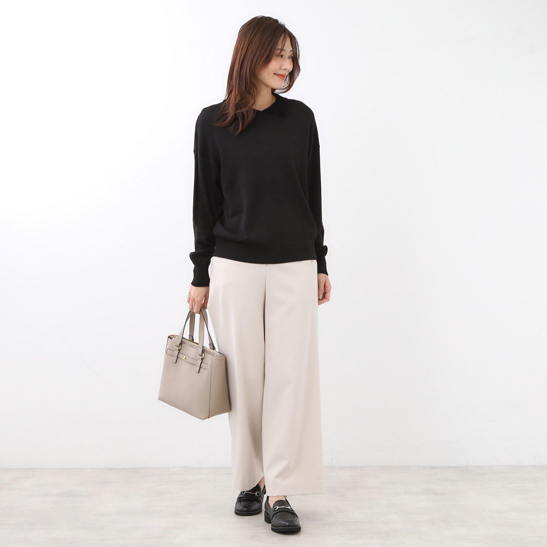 Reflect「【着映え◎】衿つきニットトップス」|ニット・セーター|