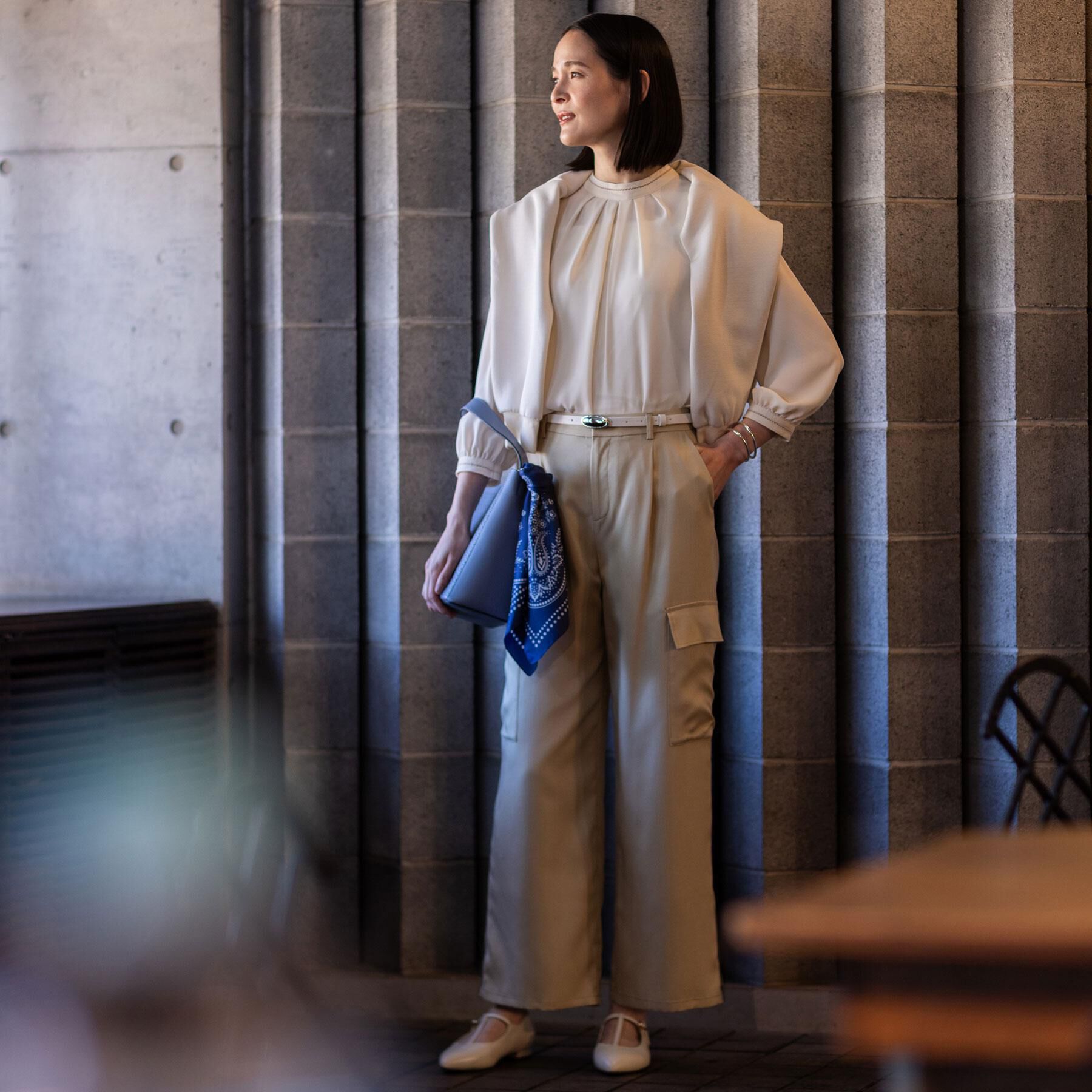 Reflect「タックスタンドカラーブラウス」|シャツ・ブラウス|