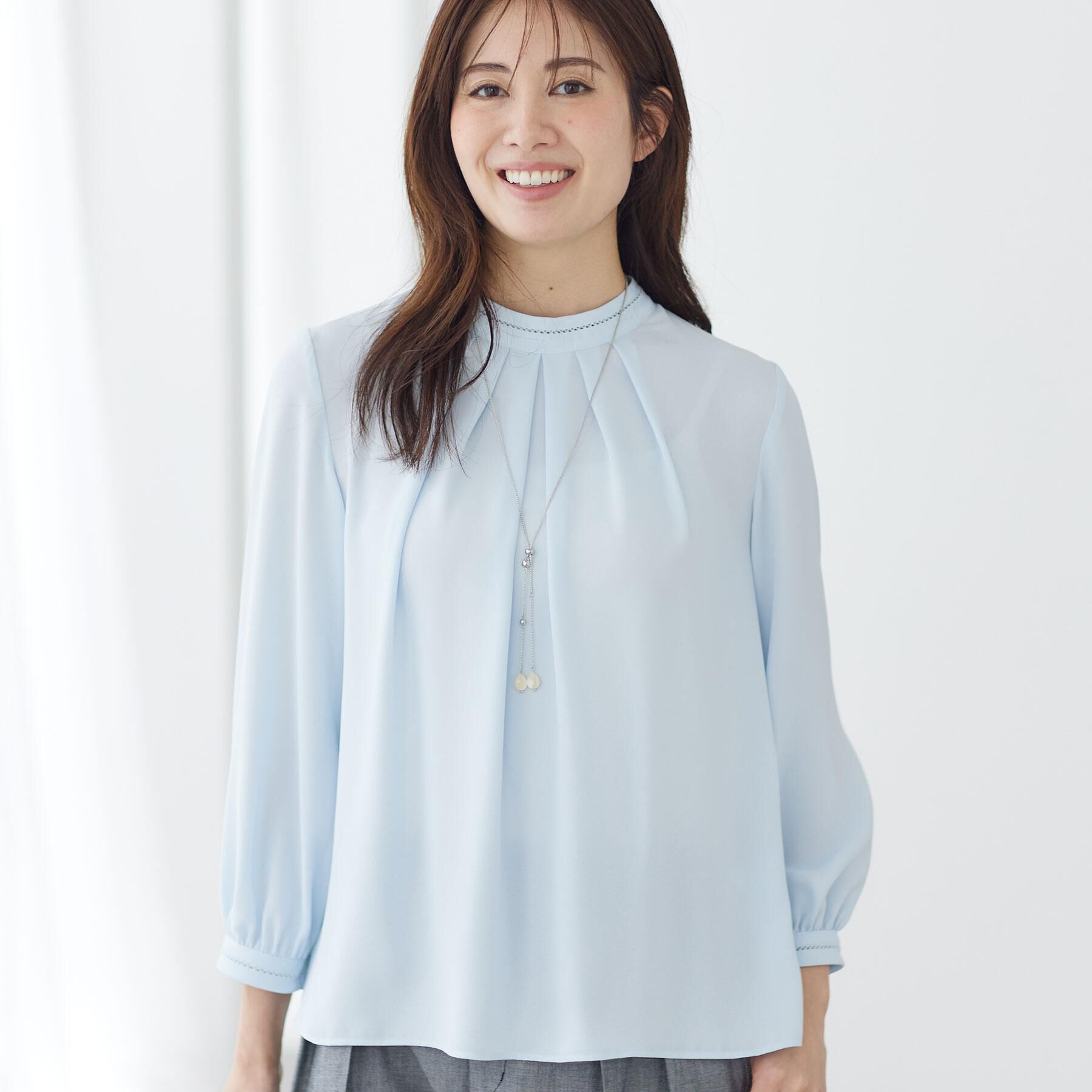 Reflect「タックスタンドカラーブラウス」|シャツ・ブラウス|