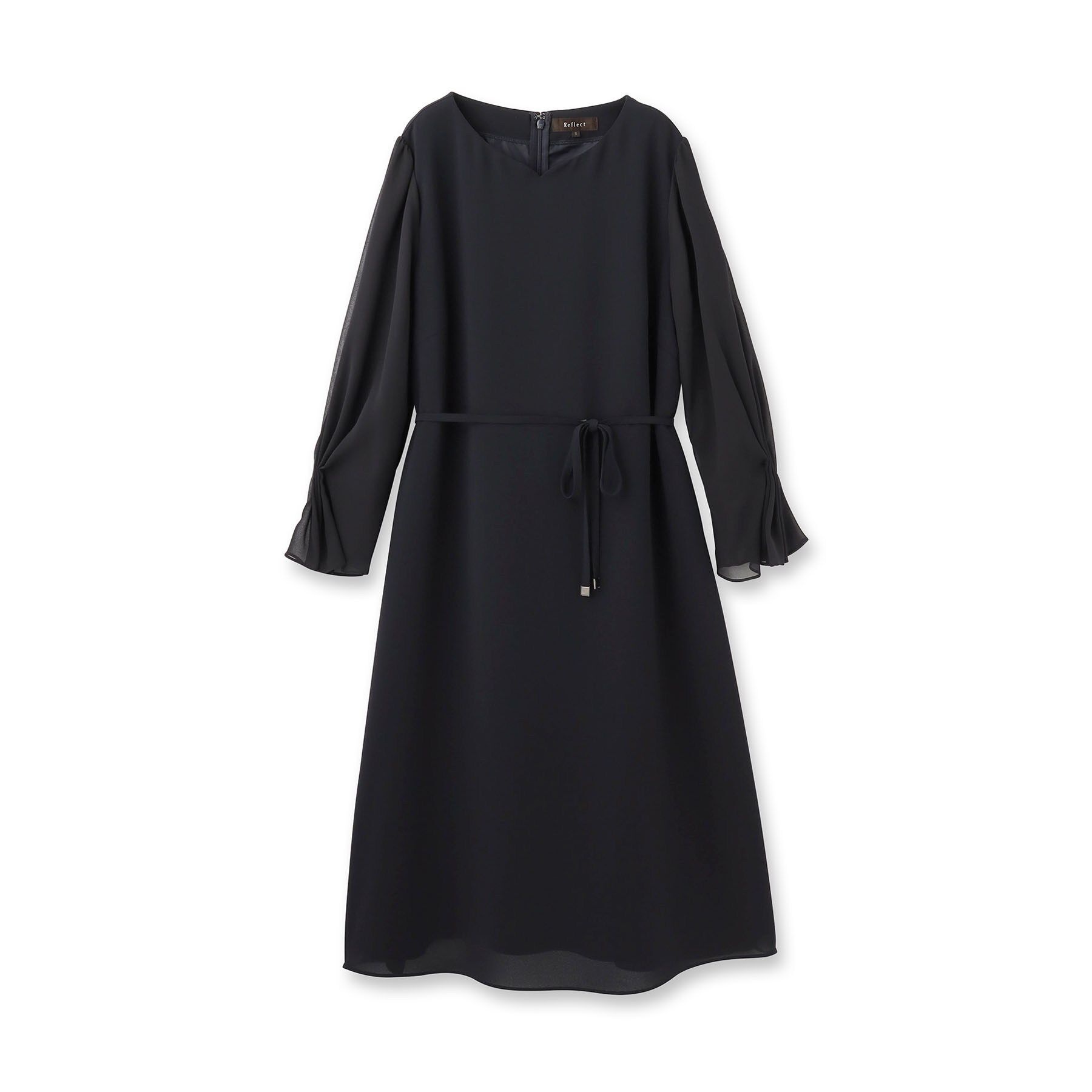 Reflect「【フォーマル／入卒／付属リボン付き】スリーブデザインジョーゼットワンピース」|ワンピース|